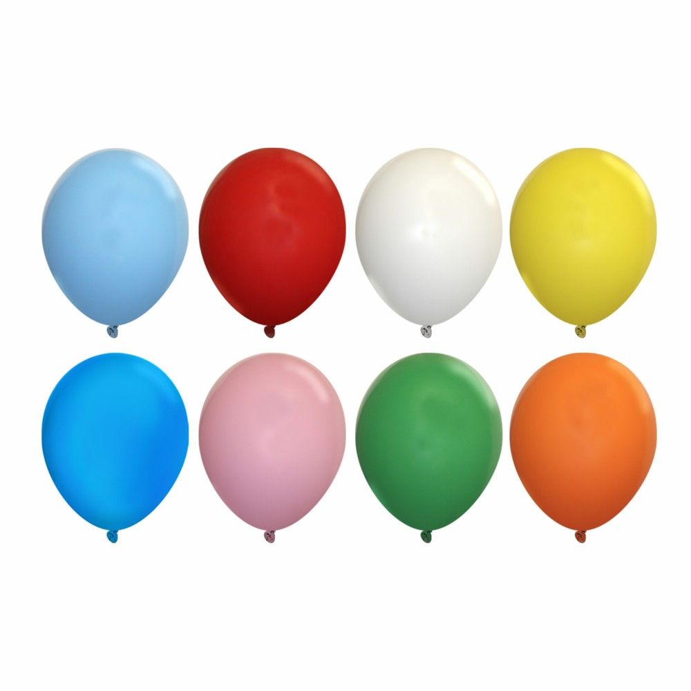 Latex Balloons 9 inch, 100% biodegradable, STD Solid Colors